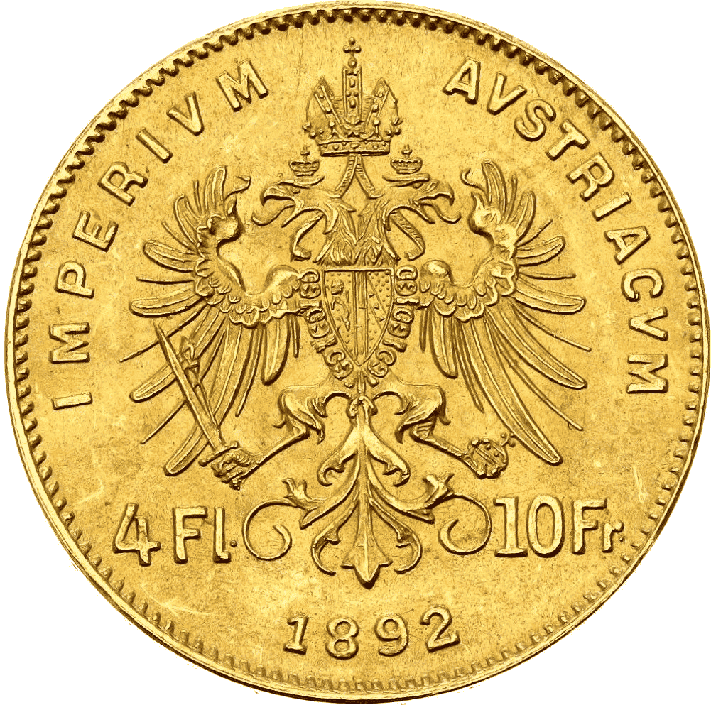 10 francs / 4 forint - François Joseph Ier - Autriche & Hongrie