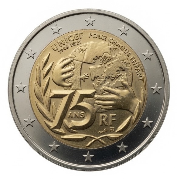 2 euromunt UNICEF – Frankrijk – 2021