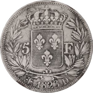 5 Francs Louis XVIII en argent
