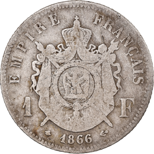 1 Franc Napoléon III en argent massif