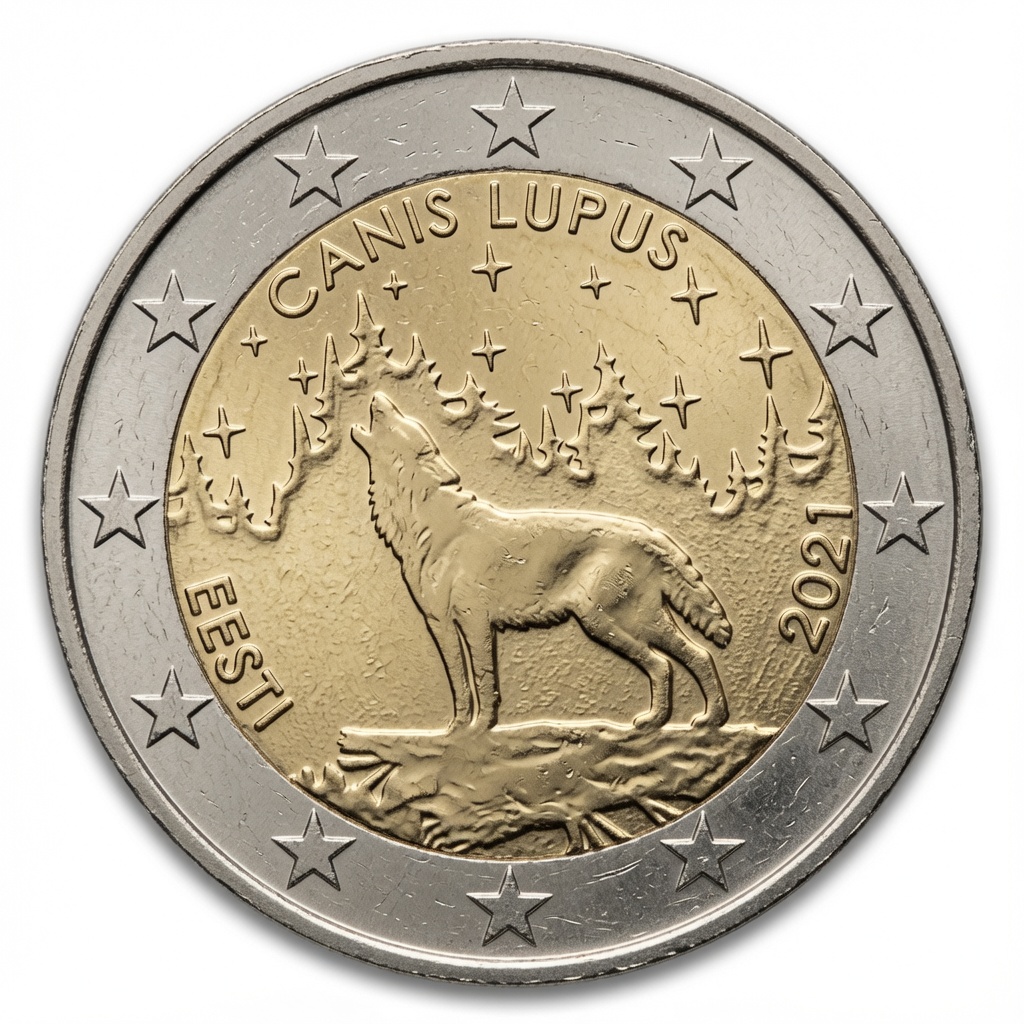 2 euro Wolf – Canis Lupus – Estland – 2021