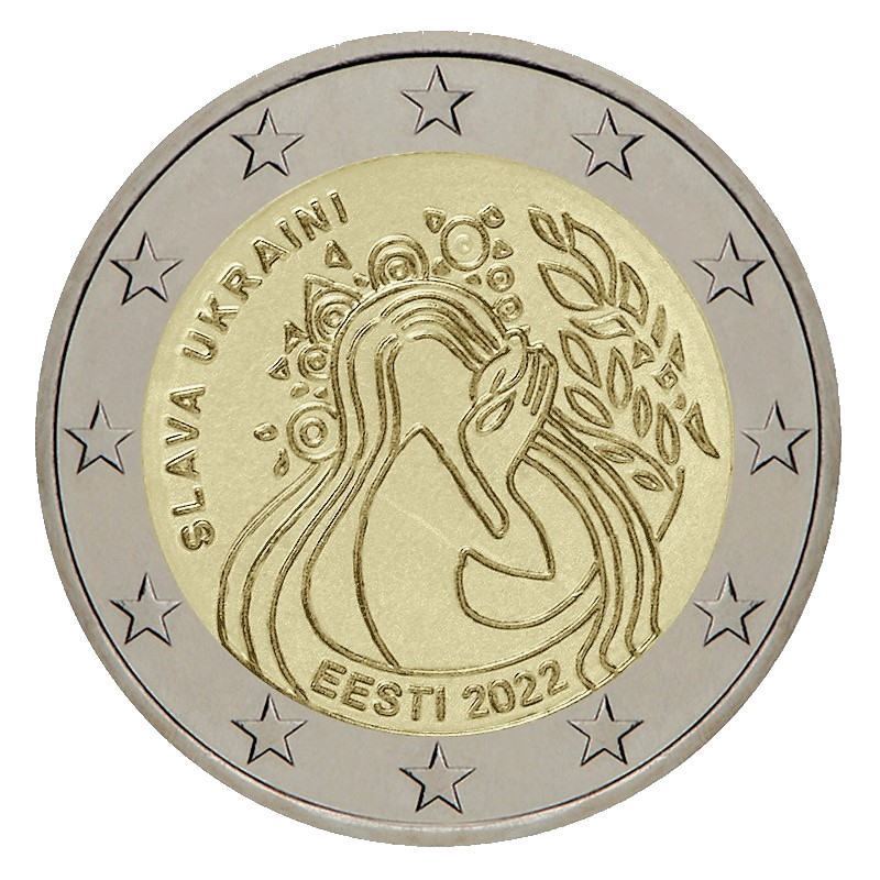 2 euros Slava Ukraini Estonie 2022
