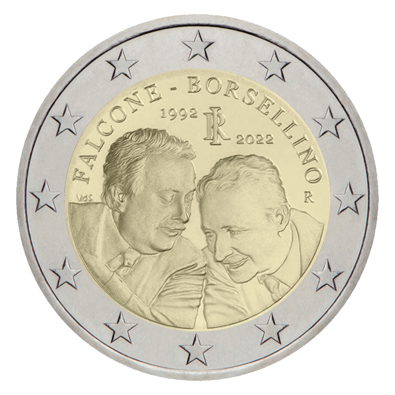 2 euros commémorative Falcone Borsellino Italie 2022