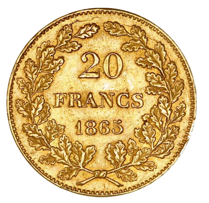20 Francs Léopold I en or, pièce belge