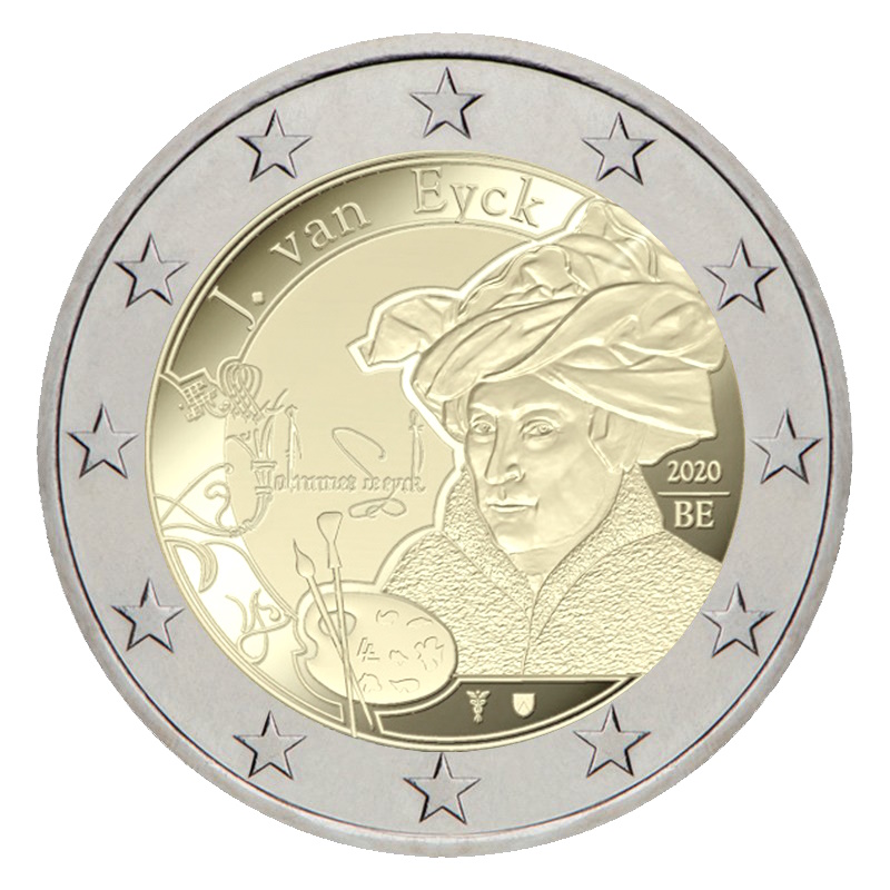 2 euros commémorative Jan van Eyck Belgique 2020