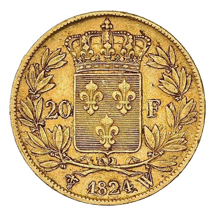 20 Francs Louis XVIII Roi de France