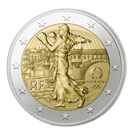 2 euros commémorative Jeux Olympiques de Paris 2024 France 2023