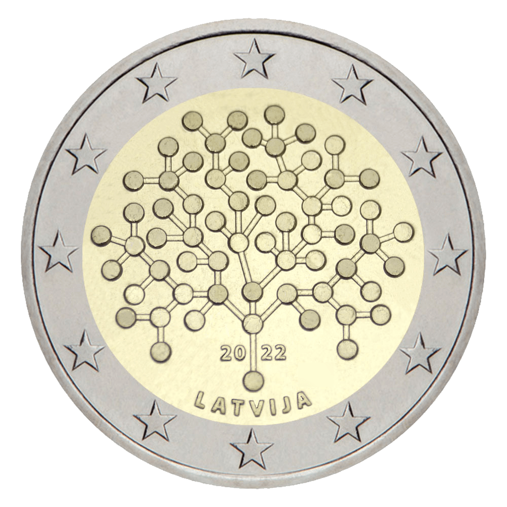 2 euros Culture financière - Lettonie - 2022