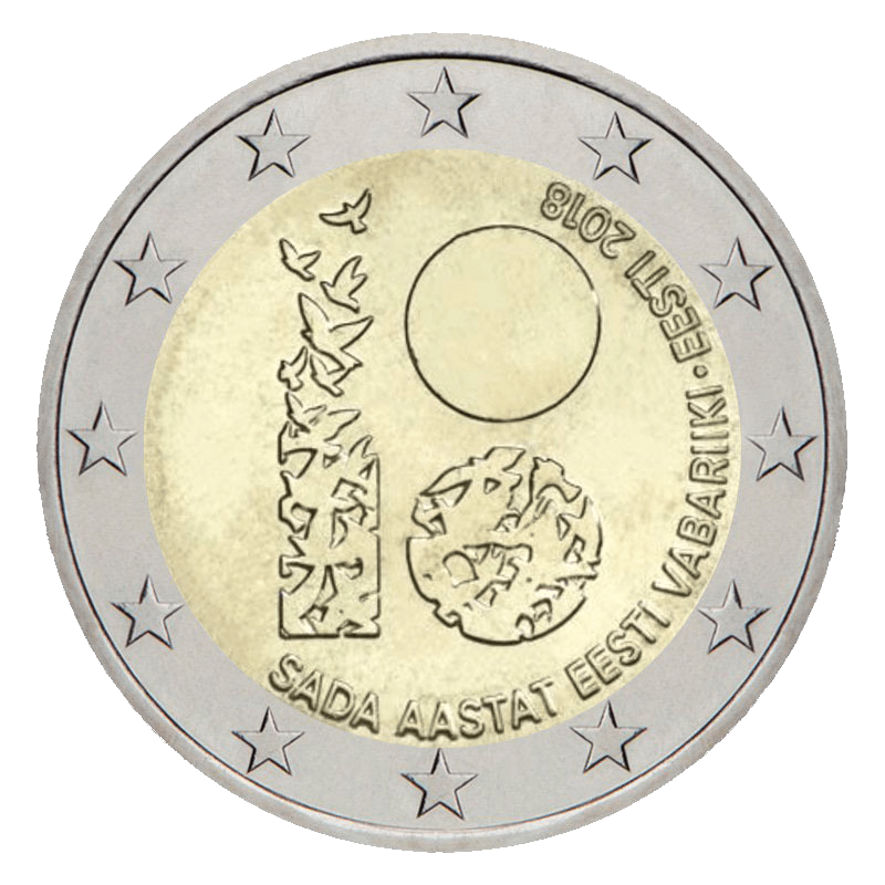 2 euros 100e anniversaire de la Republique- Estonie - 2018