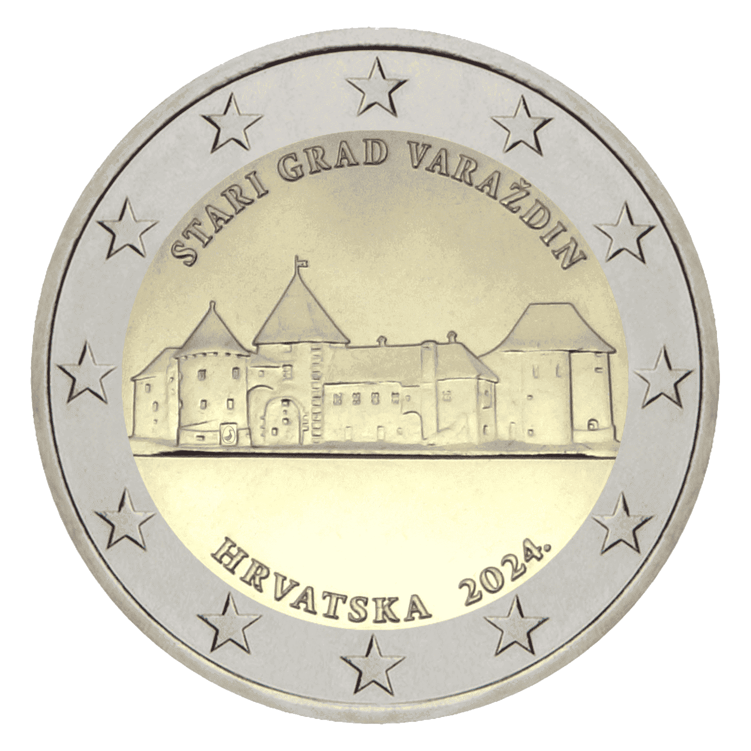 2 euros Varaždin - Croatie - 2024