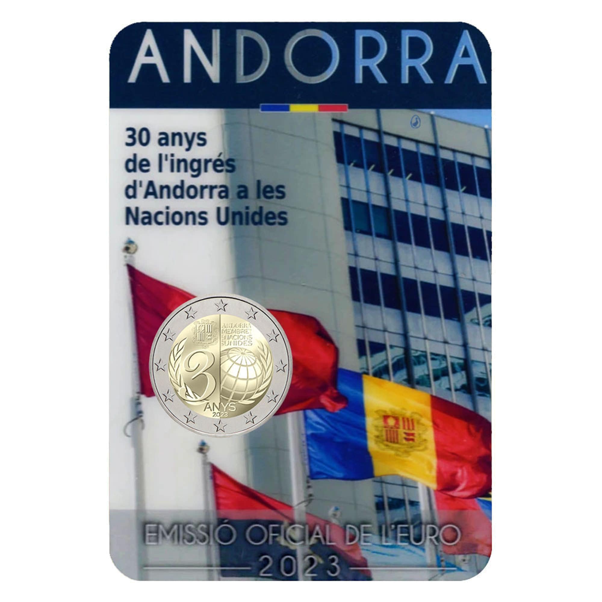 2 euros 30 ans ONU - Andorre 2023