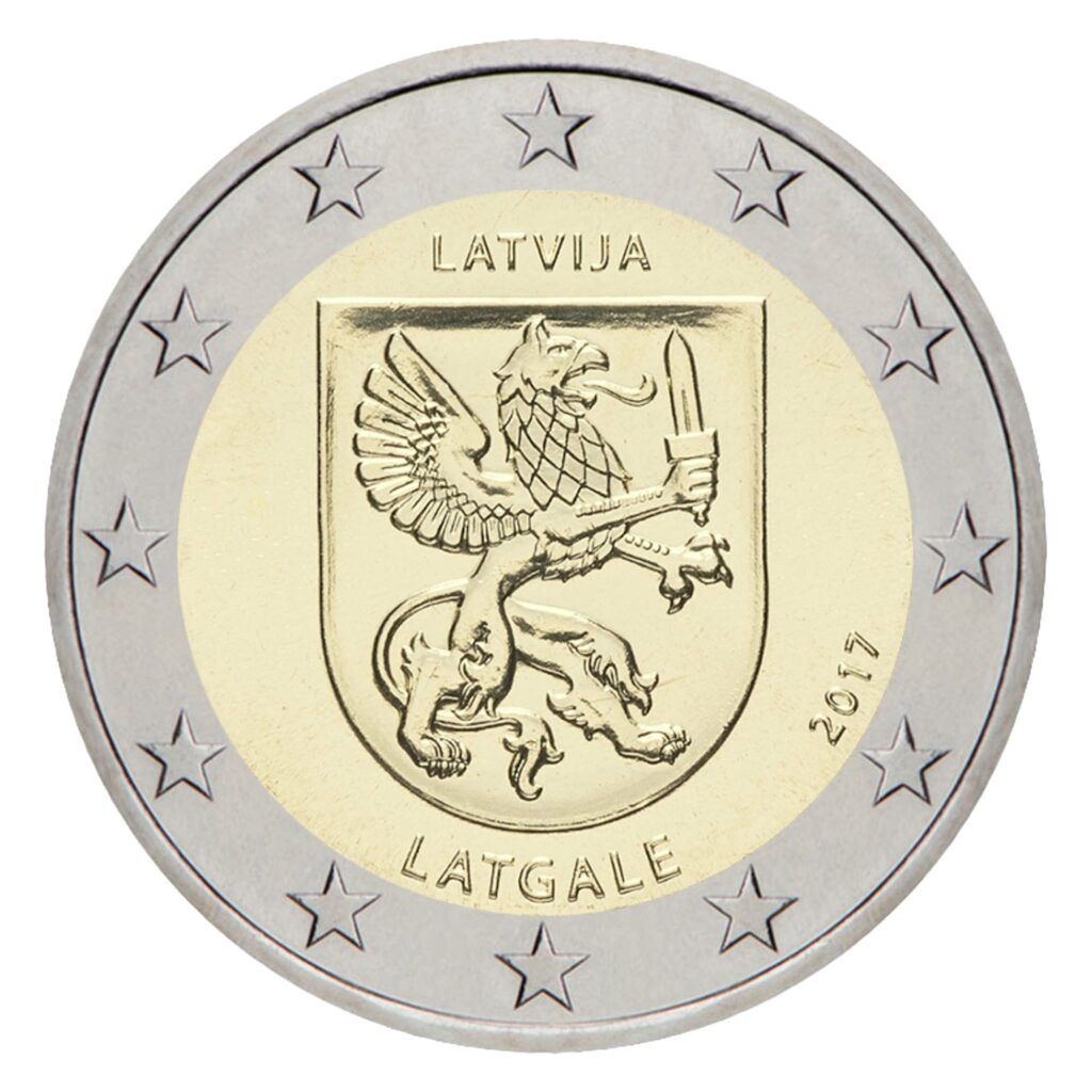 2 euros Latgale - Lettonie - 2017