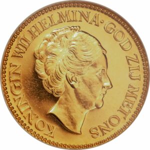 10 Gulden en or Wilhelmina reine des Pays-Bas