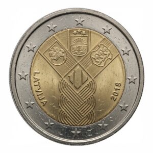 2 euros 100 ans des États baltes – émission commune - Lettonie - 2018