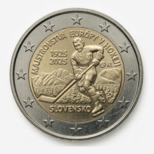 2 euros 100 ans du championnat d’Europe de hockey - Slovaquie - 2025