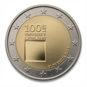 2 euros 100 ans de l’Université de Ljubljana - Slovénie - 2019