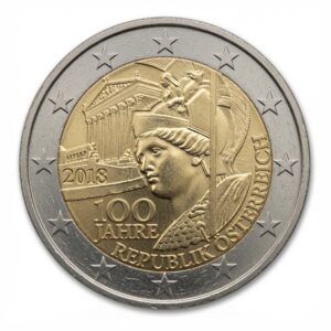 2 Euros commémorative 100ème anniversaire de la République d'Autriche - Autriche - 2018