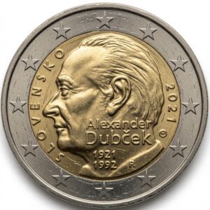 2 euros Alexander Dubcek – Slovaquie – 2021