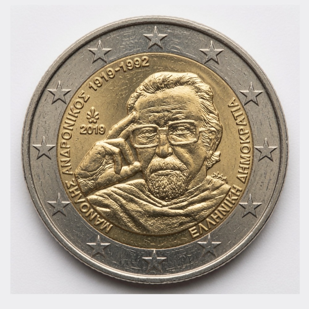 2 euros 100e anniversaire de la naissance de Manolis Andronikos - Grèce - 2019
