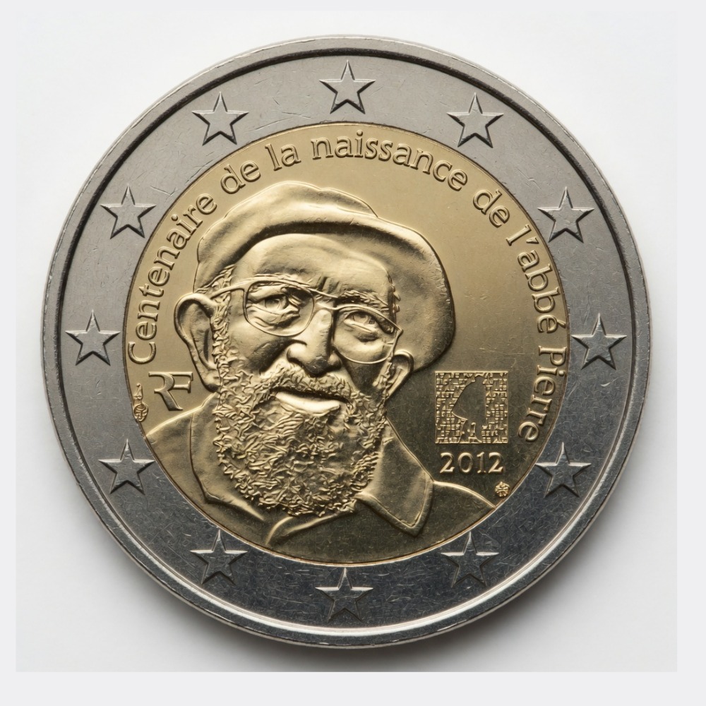 2 euro 100e geboortedag van abbé Pierre - Frankrijk - 2012