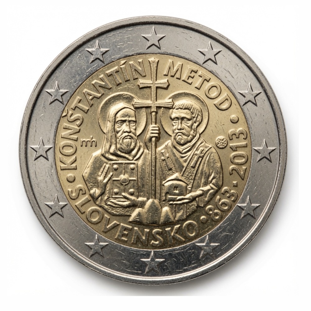2 euros 1150e anniversaire de la mission de Cyrille et Méthode en Grande-Moravie - Slovaquie - 2013