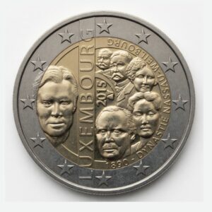 2 euros 125e anniversaire de la dynastie Nassau-Weilbourg - Luxembourg - 2015