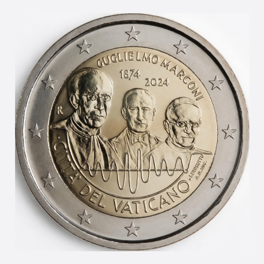 2 euro 150e geboortedag van Guglielmo Marconi - Vaticaan - 2024