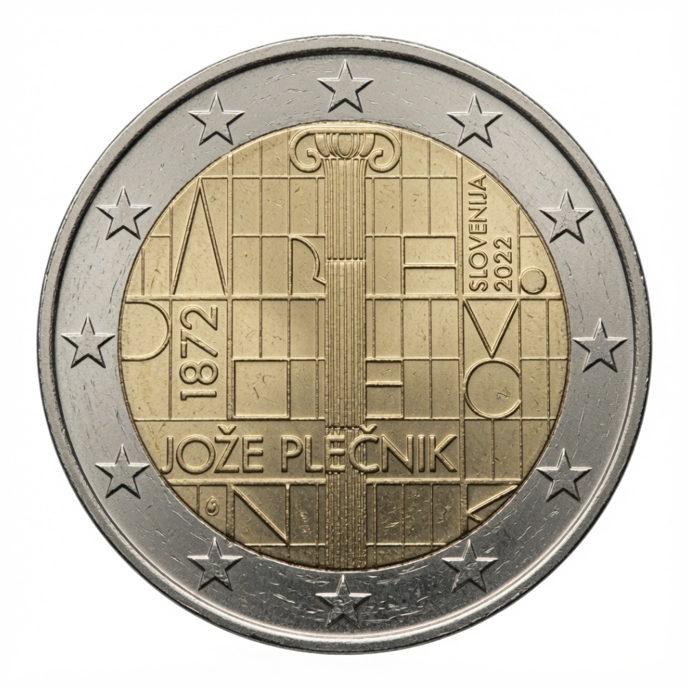 2 euros Joze Plecnik - Slovénie - 2022