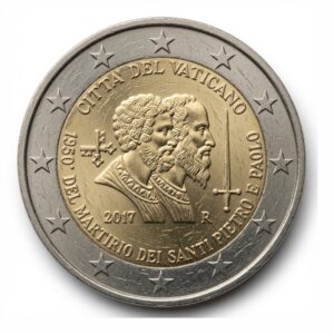 2 euros 1950e anniversaire du martyre de saint Pierre et saint Paul - Vatican - 2017