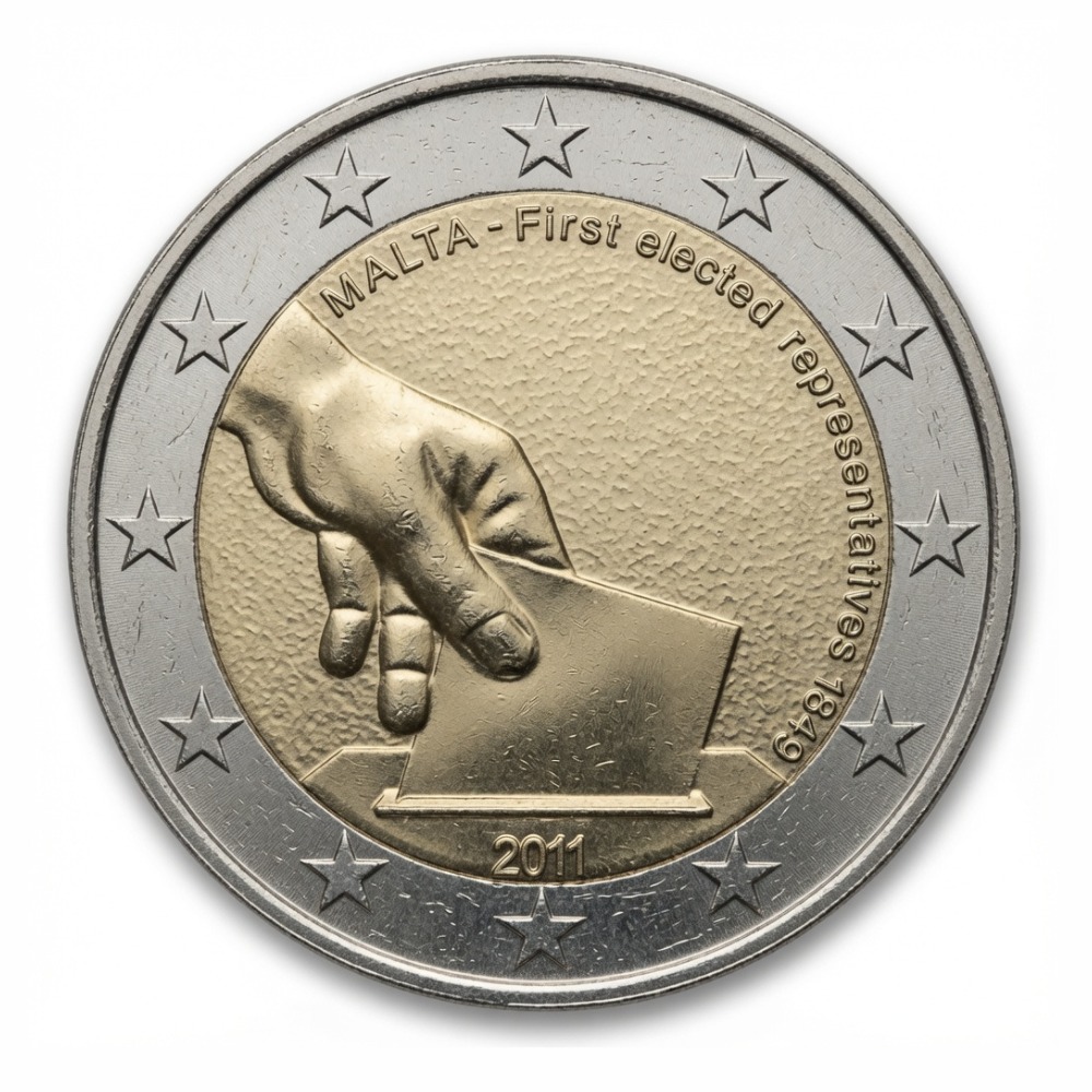 2 euros 1res élections de représentants (1849) - Malte - 2011