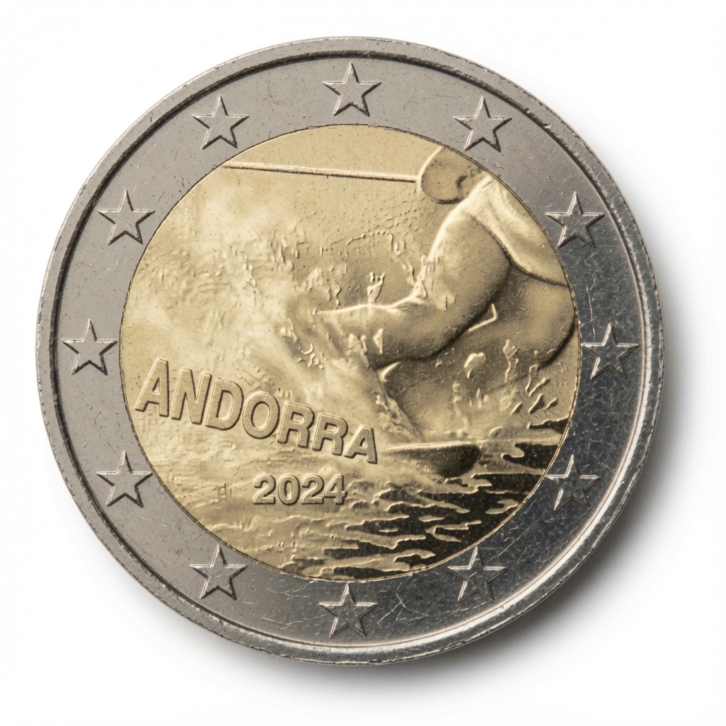 2 euros 100 ans de ski en Andorre – Andorre – 2024