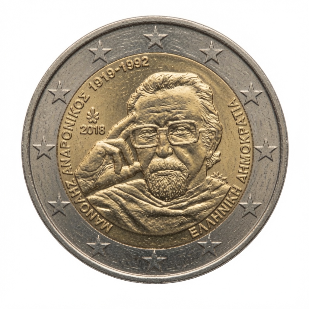 2 euro 100 jaar geboorte van Manolis Andronikos – Griekenland – 2019