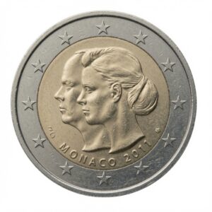 2 euros 10e anniversaire du mariage du Prince Albert II et de la Princesse Charlène – Monaco – 2021
