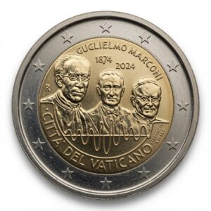 2 euros 150e anniversaire de la naissance de Guglielmo Marconi – Vatican – 2024