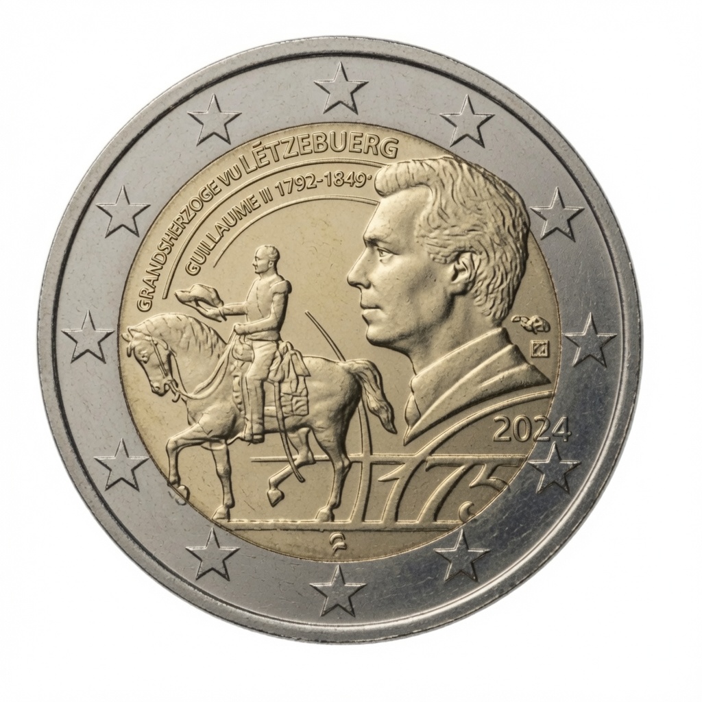 2 euro 175e sterfdag van Groothertog Willem II – Luxemburg – 2024