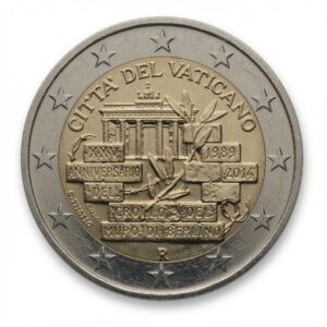 2 euros 25e anniversaire de la chute du mur de Berlin – Vatican – 2014