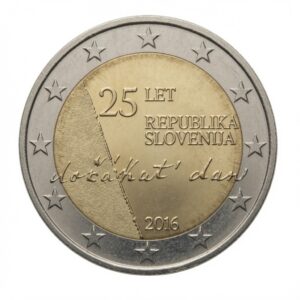 2 euros 25e anniversaire de l&rsquo;indépendance – Slovénie – 2016