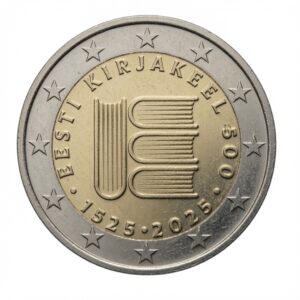 2 euros 500 ans du livre estonien – Estonie – 2025