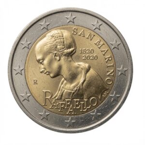 2 euros 500e anniversaire de la mort de Raphaël – Saint-Marin – 2020