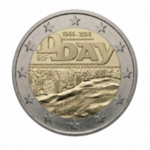2 euros 70e anniversaire du Débarquement de Normandie – France – 2014