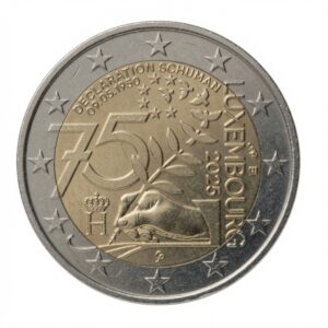2 euros 75 ans de la déclaration Schuman – Luxembourg – 2025