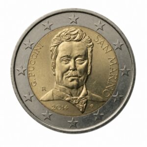 2 euros 90e anniversaire de la mort de Giacomo Puccini – Saint-Marin – 2014