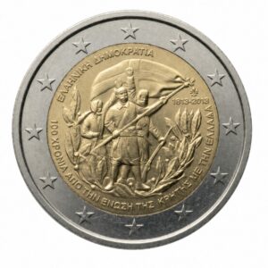 2 euros Centenaire de l’union de la Crète à la Grèce – Grèce – 2013