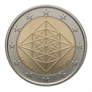 2 euros Himmeli – décoration traditionnelle – Lettonie – 2024