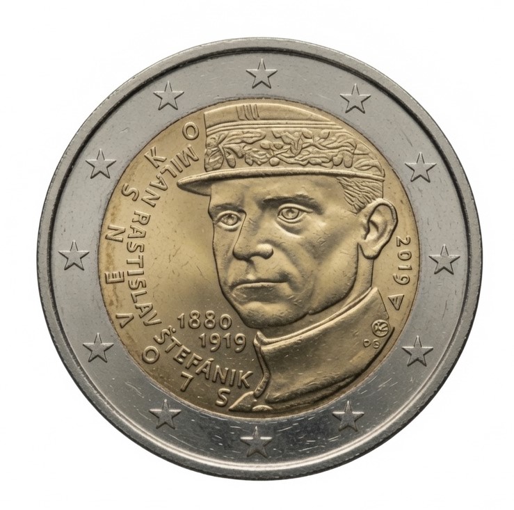 2 euros Milan Rastislav Stefanik – Slovaquie – 2019