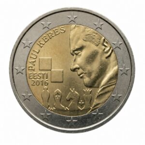 2 euros Paul Keres – Estonie – 2016