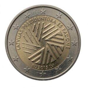 2 euros Présidence lettone du Conseil de l&rsquo;Union européenne – Lettonie – 2015