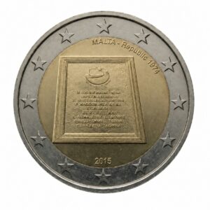 2 euros Proclamation de la République de Malte 1974 – Malte – 2015