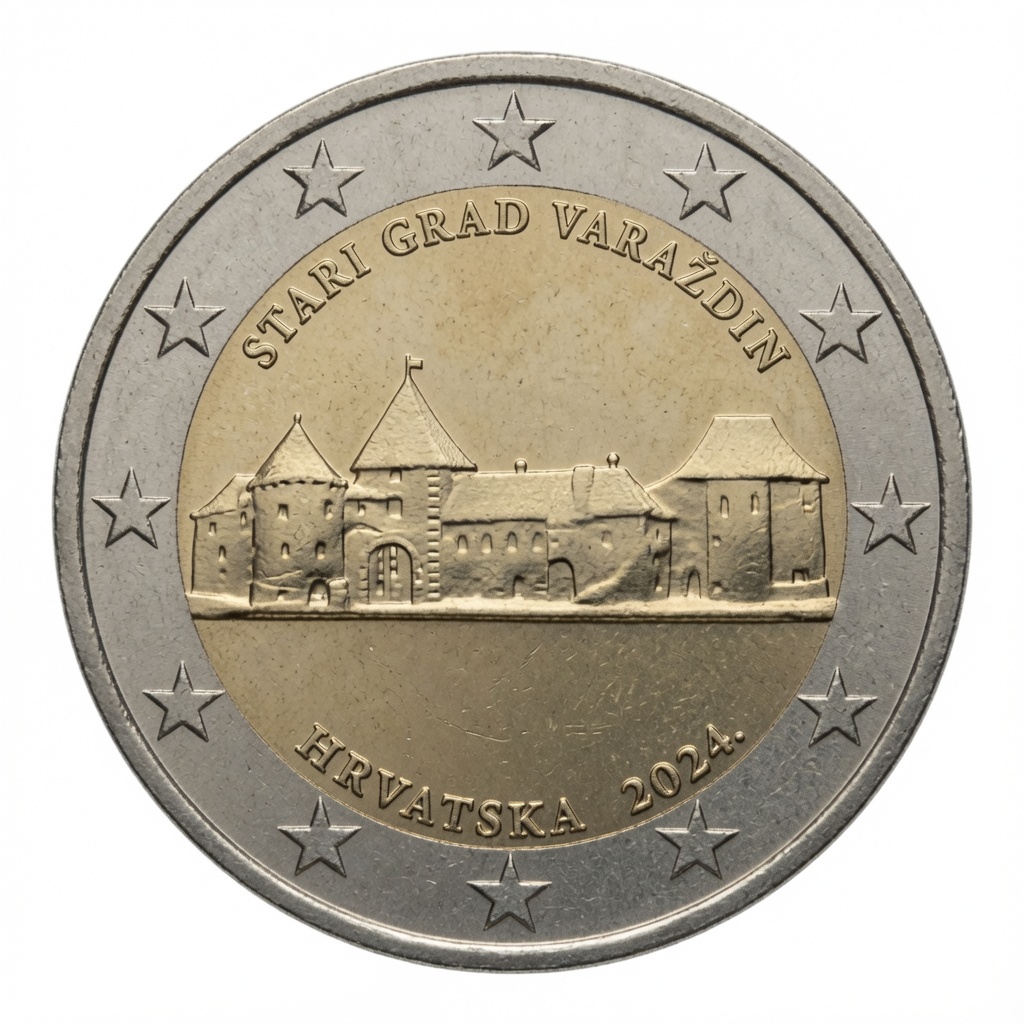 2 euros Varaždin – Vieille Ville – Croatie – 2024