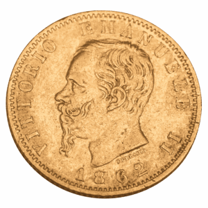 20 Lires Victor Emmanuel II de Savoie en or - Italie